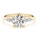 Side StoneRing With Marquise Side Stones - Diamonds By Rothschild