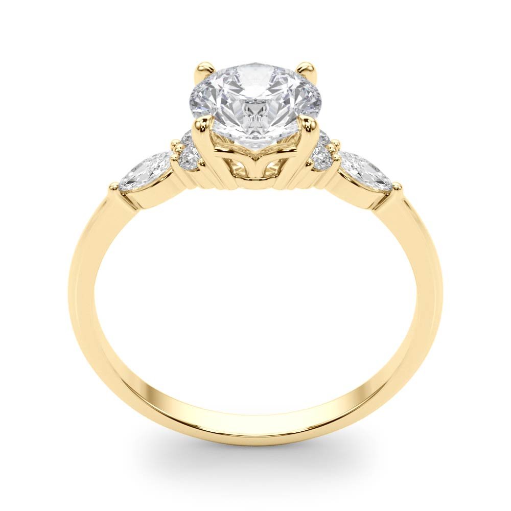 Side StoneRing With Marquise Side Stones - Diamonds By Rothschild