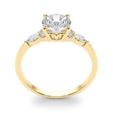 Side StoneRing With Marquise Side Stones - Diamonds By Rothschild