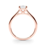 Simple and Elegant Solitaire Emerald Ring Setting - Diamonds By Rothschild