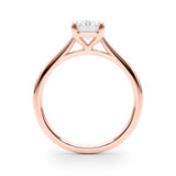 Simple and Elegant Solitaire Emerald Ring Setting - Diamonds By Rothschild