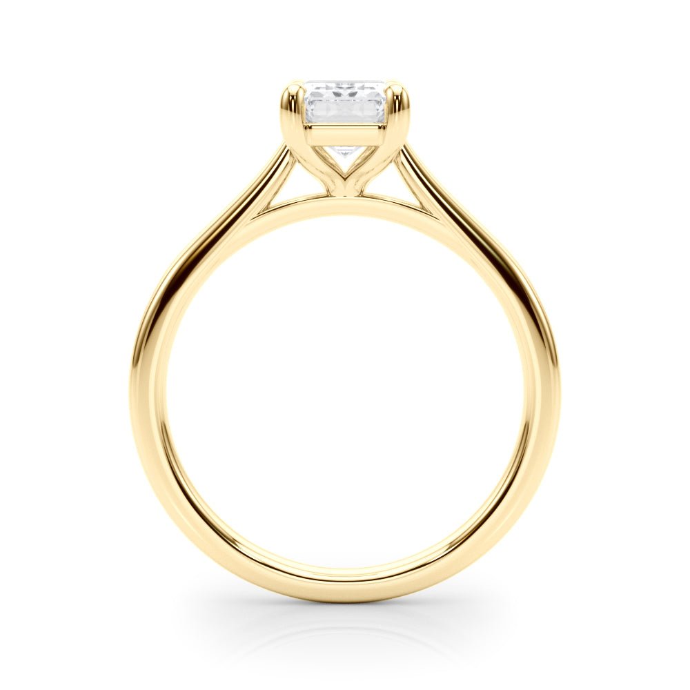 Simple and Elegant Solitaire Emerald Ring Setting - Diamonds By Rothschild