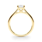 Simple and Elegant Solitaire Emerald Ring Setting - Diamonds By Rothschild