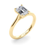 Simple and Elegant Solitaire Emerald Ring Setting - Diamonds By Rothschild