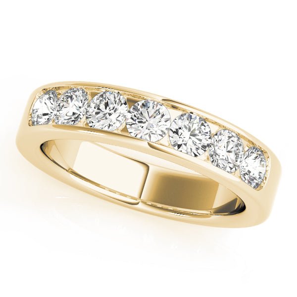 Simply Elegant 7 Stone Channel Pavé Diamond Wedding Ring - Diamonds By Rothschild