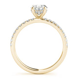 Single Row Oval Center Engagement Ring - Diamonds By Rothschild