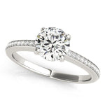 Single Row Round Diamond Channel Engagement Ring - Diamonds By Rothschild