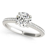 Single Row Round Diamond Channel Engagement Ring - Diamonds By Rothschild