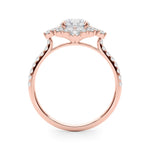 Single Row Round Halo Engagement Ring - Diamonds By Rothschild