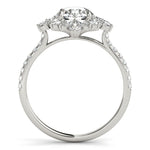 Single Row Round Halo Engagement Ring - Diamonds By Rothschild