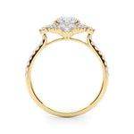 Single Row Round Halo Engagement Ring - Diamonds By Rothschild