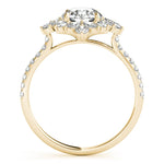 Single Row Round Halo Engagement Ring - Diamonds By Rothschild