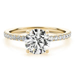 Single Row Round Solitaire Engagement Ring - Diamonds By Rothschild
