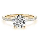 Single Row Round Solitaire Engagement Ring - Diamonds By Rothschild
