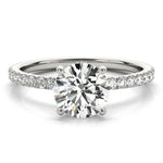Single Row Round Solitaire Engagement Ring - Diamonds By Rothschild