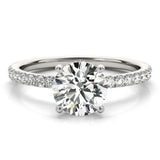 Single Row Round Solitaire Engagement Ring - Diamonds By Rothschild