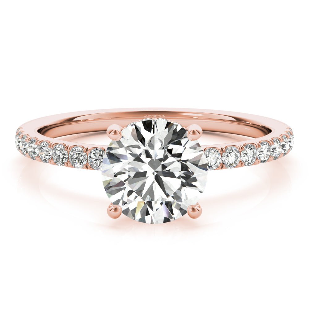 Single Row Round Solitaire Engagement Ring - Diamonds By Rothschild