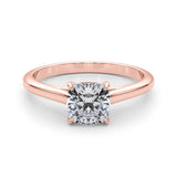 Solitaire Cushion Cut Diamond Ring Setting - Diamonds By Rothschild