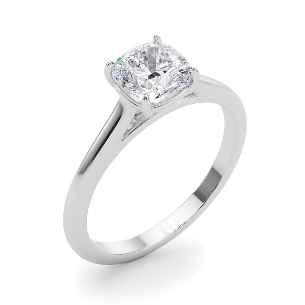 Solitaire Cushion Cut Diamond Ring Setting - Diamonds By Rothschild