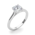 Solitaire Cushion Cut Diamond Ring Setting - Diamonds By Rothschild