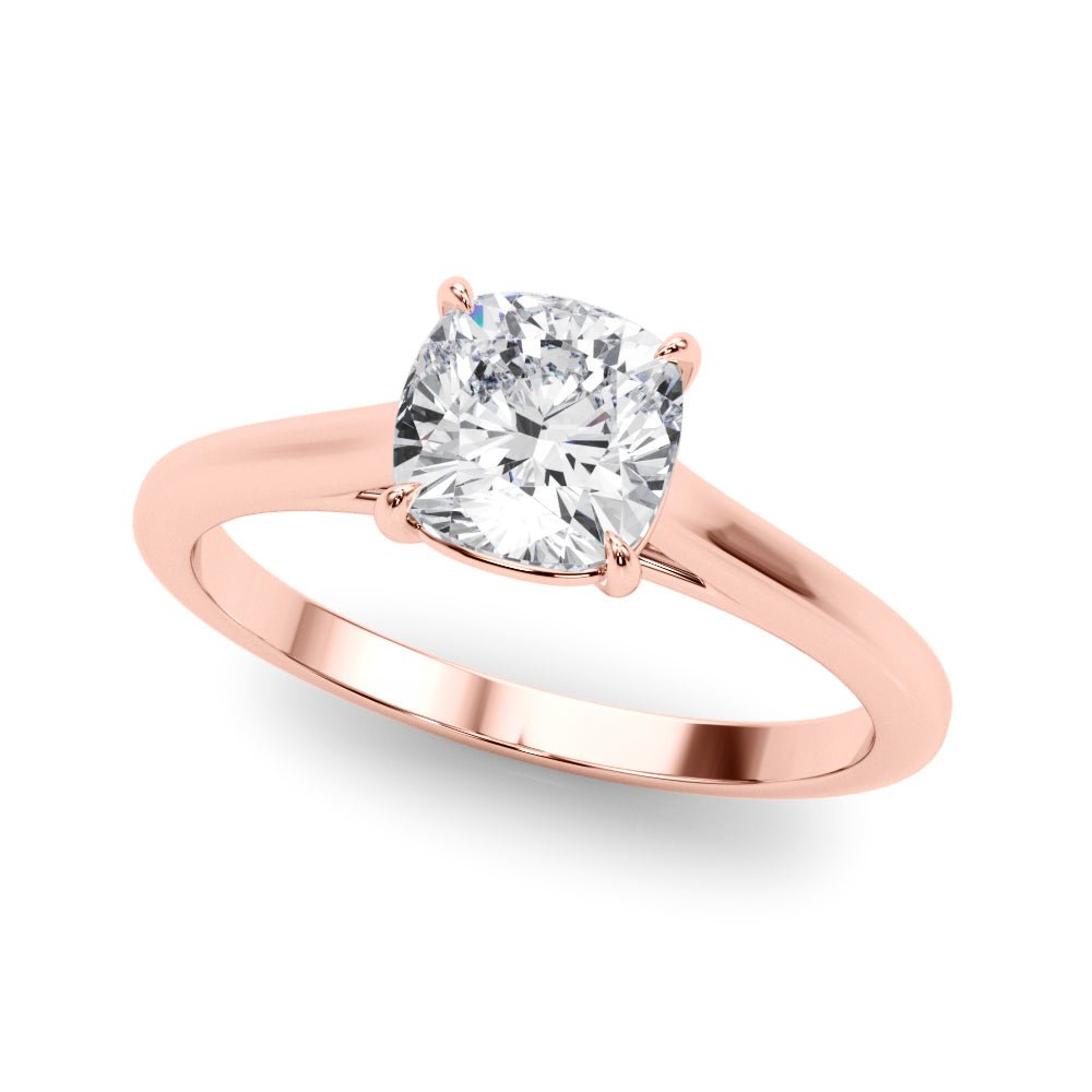 Solitaire Cushion Cut Diamond Ring Setting - Diamonds By Rothschild