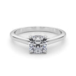 Solitaire Cushion Cut Diamond Ring Setting - Diamonds By Rothschild
