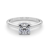 Solitaire Cushion Cut Diamond Ring Setting - Diamonds By Rothschild