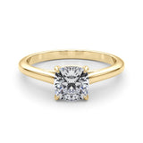 Solitaire Cushion Cut Diamond Ring Setting - Diamonds By Rothschild