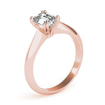 Solitaire Emerald Double Prong Engagement Ring - Diamonds By Rothschild