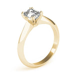 Solitaire Emerald Double Prong Engagement Ring - Diamonds By Rothschild