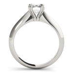 Solitaire Emerald Double Prong Engagement Ring - Diamonds By Rothschild