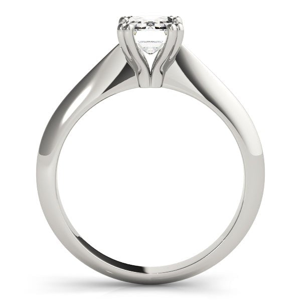Solitaire Emerald Double Prong Engagement Ring - Diamonds By Rothschild