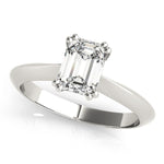 Solitaire Emerald Double Prong Engagement Ring - Diamonds By Rothschild