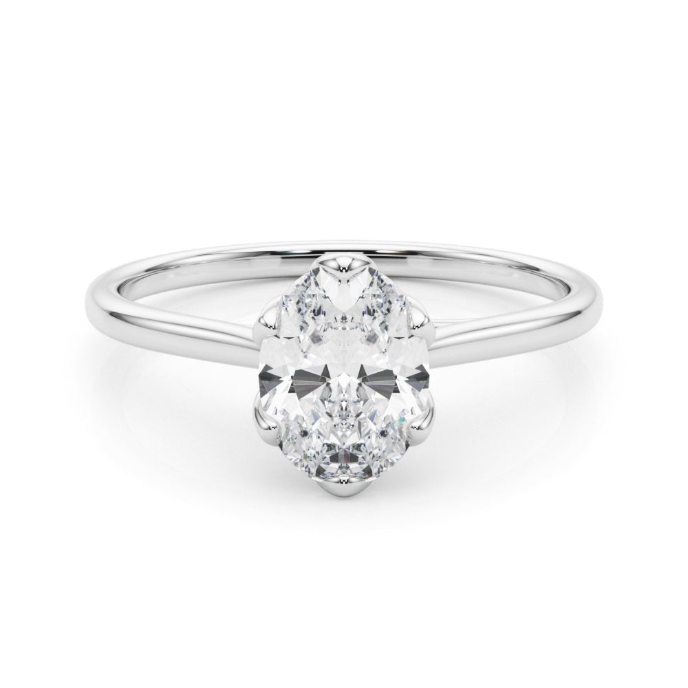 Solitaire Oval Engagement Ring - Diamonds By Rothschild
