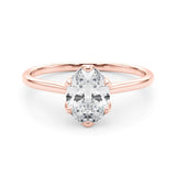 Solitaire Oval Engagement Ring - Diamonds By Rothschild
