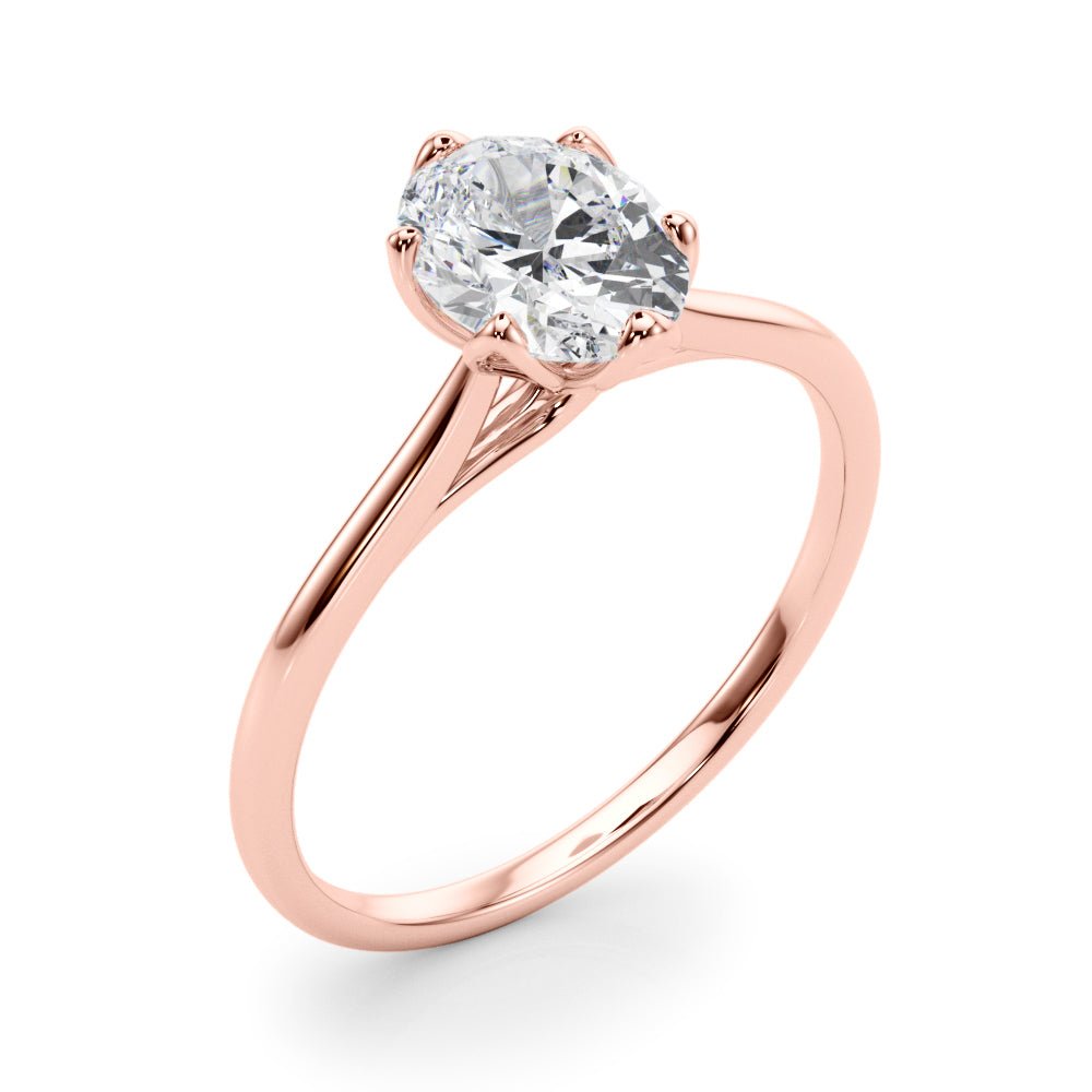 Solitaire Oval Engagement Ring - Diamonds By Rothschild