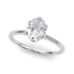 Solitaire Oval Engagement Ring - Diamonds By Rothschild