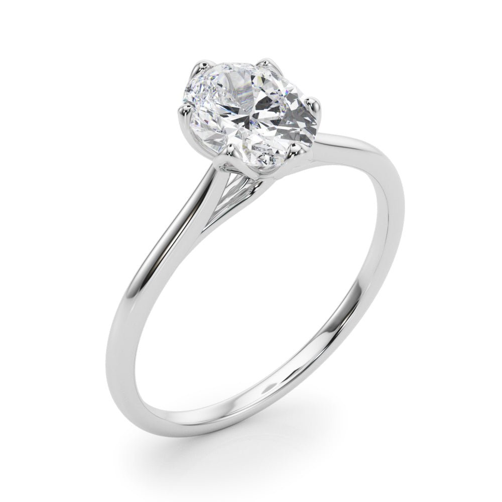Solitaire Oval Engagement Ring - Diamonds By Rothschild