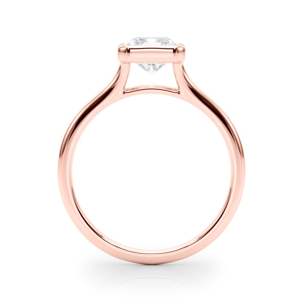 Solitaire Radiant Bezel Ring Setting - Diamonds By Rothschild