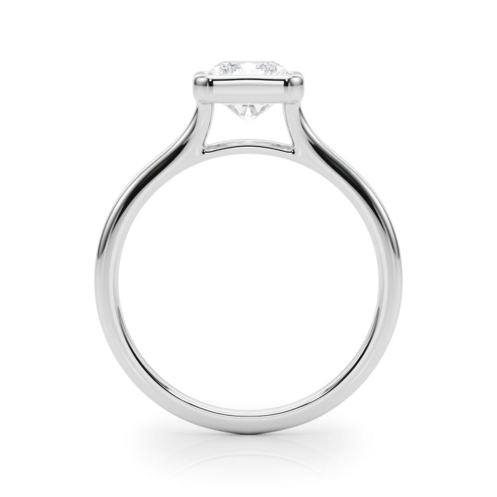 Solitaire Radiant Bezel Ring Setting - Diamonds By Rothschild