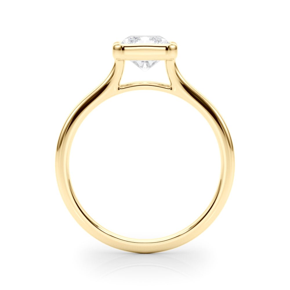 Solitaire Radiant Bezel Ring Setting - Diamonds By Rothschild