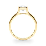 Solitaire Radiant Bezel Ring Setting - Diamonds By Rothschild