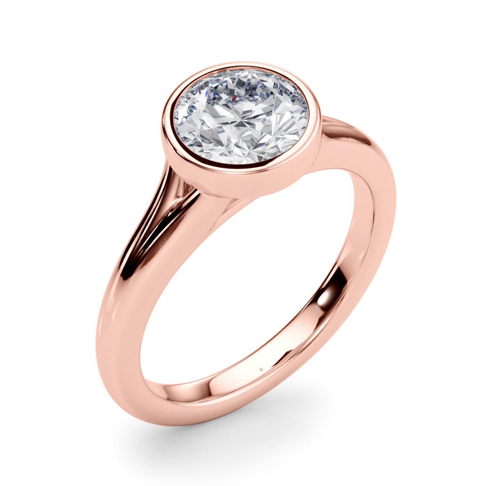 Solitaire Round Bezel Setting Diamond Ring - Diamonds By Rothschild