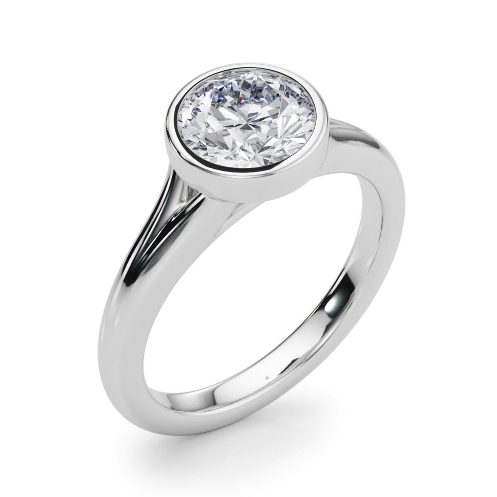 Solitaire Round Bezel Setting Diamond Ring - Diamonds By Rothschild