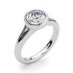 Solitaire Round Bezel Setting Diamond Ring - Diamonds By Rothschild