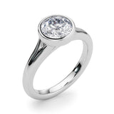 Solitaire Round Bezel Setting Diamond Ring - Diamonds By Rothschild