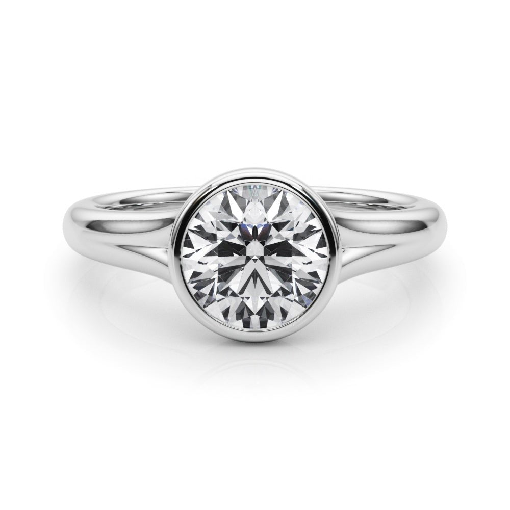 Solitaire Round Bezel Setting Diamond Ring - Diamonds By Rothschild