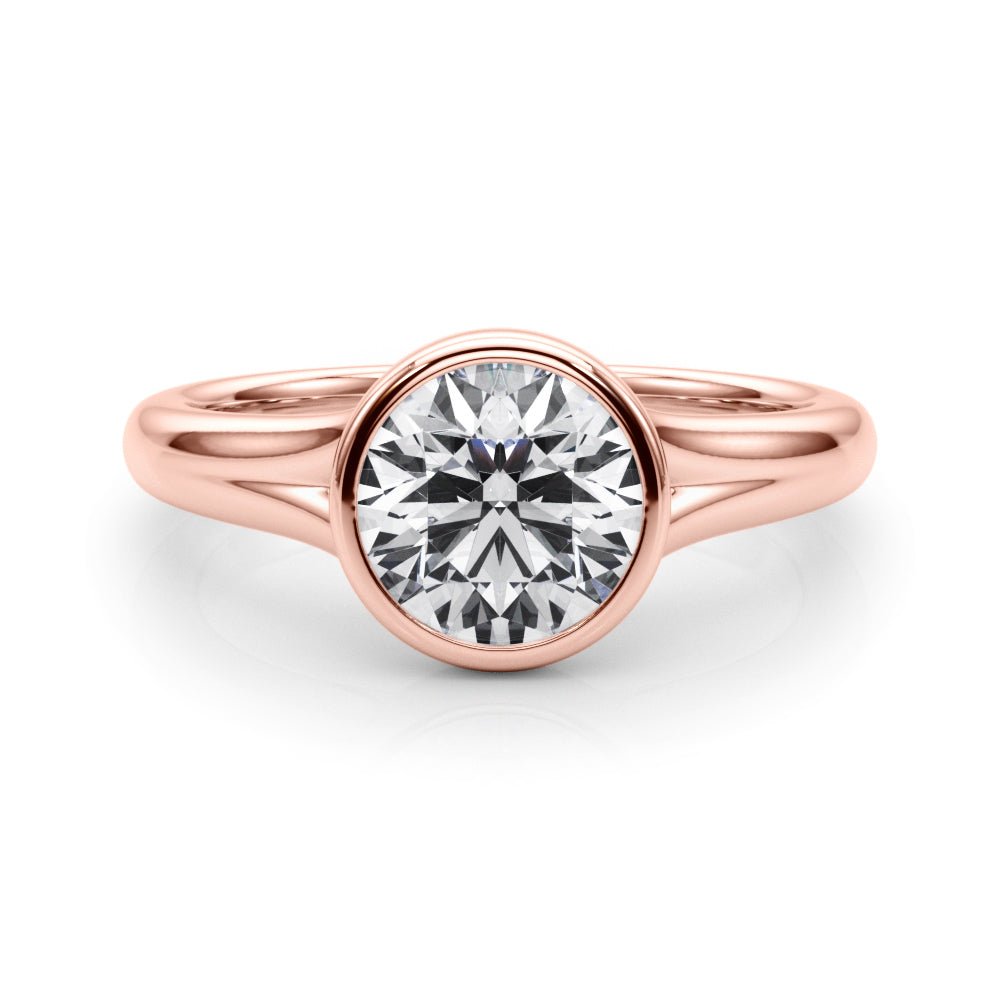 Solitaire Round Bezel Setting Diamond Ring - Diamonds By Rothschild