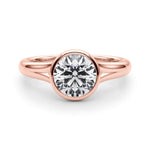 Solitaire Round Bezel Setting Diamond Ring - Diamonds By Rothschild