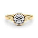 Solitaire Round Bezel Setting Diamond Ring - Diamonds By Rothschild